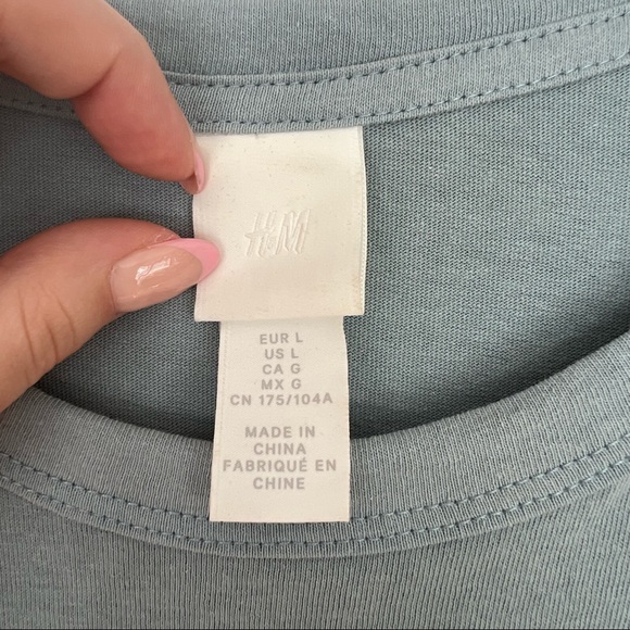 ⚡️SOLD⚡️ H&M oversized turquoise t shirt dress - Picture 4 of 12